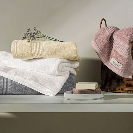 Jogo de Banho e Rosto Antimicrobiano Hera Branco