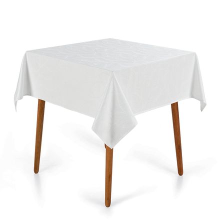 Toalha de Mesa Quadrada 4 Lugares Tilia Branco