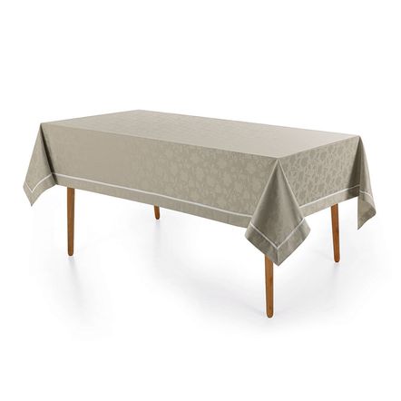 Toalha de Mesa Retangular 6 Lugares Antoni Cinza/Branco