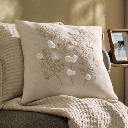 Almofada Decorativa Quadrada 43cm x 43cm Dandis Natural