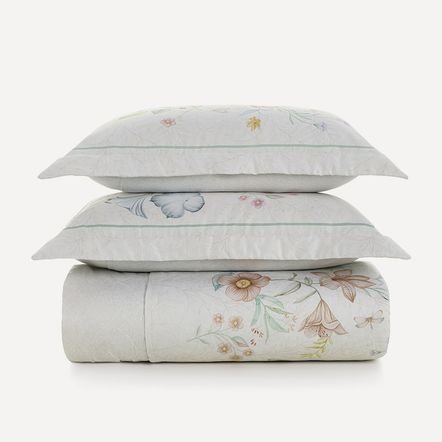 Colcha Casal com 2 Porta-travesseiros 300 Fios Mistral