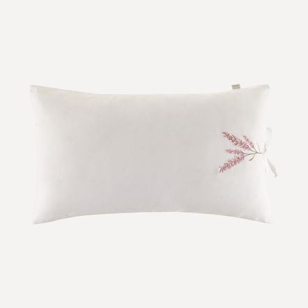Almofada Bordada 300 Fios Arabella Branco