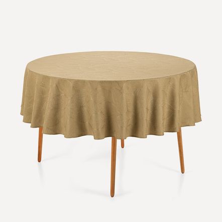 Toalha de Mesa Redonda 4 Lugares Tilia Camurça
