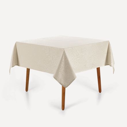 Toalha de Mesa Quadrada 8 Lugares Essencia Cru