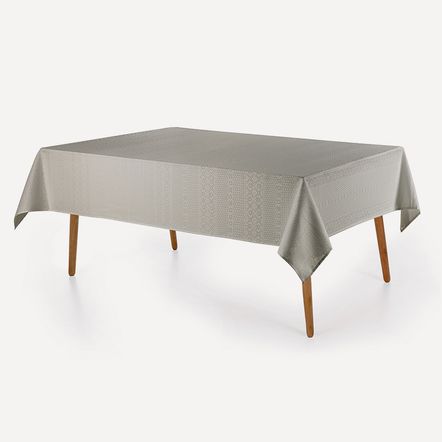 Toalha de Mesa Retangular 12 Lugares Artemis Cinza