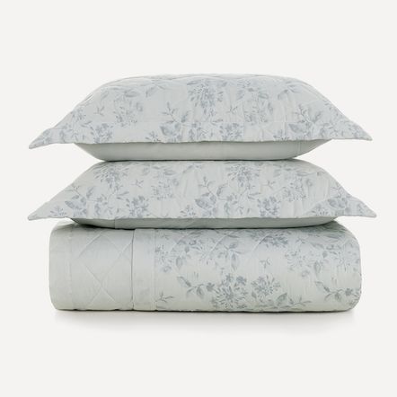 Colcha Queen com 2 Porta-travesseiros 100% Algodão Ellie