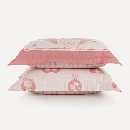 Kit Fronha e Porta-travesseiro Infantil 100% Algodão Ameli