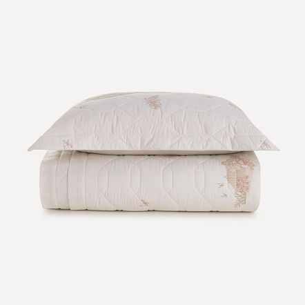 Colcha Infantil Solteiro com Porta-travesseiro 200 Fios Jardim