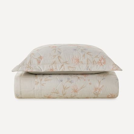 Colcha Solteiro com Porta-travesseiro 100% Algodão Amber