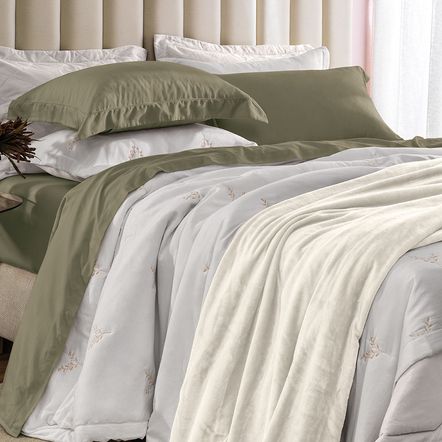 Jogo de Cama Queen 300 Fios 100% Algodão Dallas Oliva
