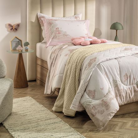 Jogo de cama Infantil Casal 200 Fios 100% Algodão Jardim