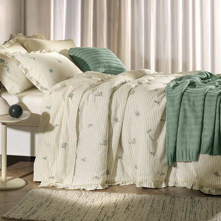Jogo de Cama King 200 Fios Bordado Elise