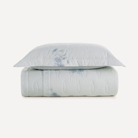 Colcha Solteiro com Porta-travesseiro 100% Algodão Mavie