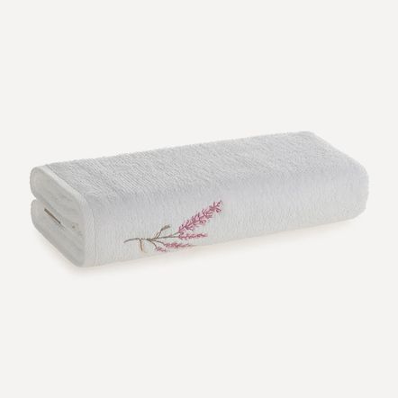 Toalha de Rosto Fio Penteado 100% Algodão Arabella Branco