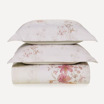 Colcha King com 2 Porta-travesseiro 150 Fios Violeta