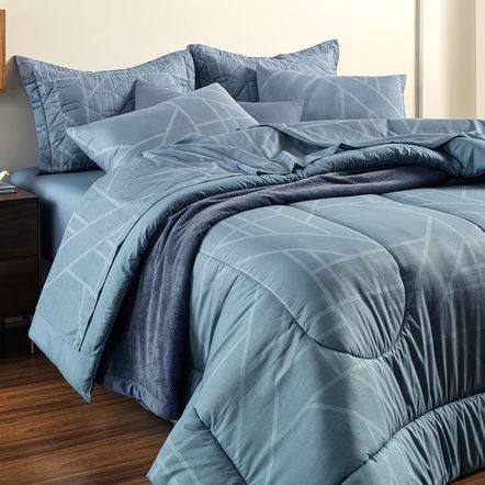 Jogo de Cama Casal 150 Fios 100% Algodão Atila