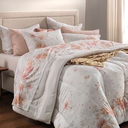 Jogo de Cama Queen 150 Fios 100% Algodão Violeta