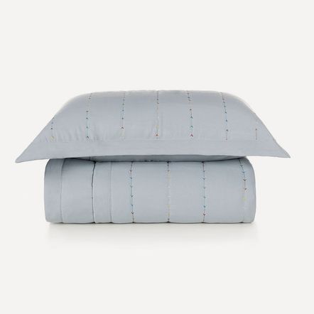 Colcha Infantil Solteiro com Porta-travesseiro Orion Azul-Céu