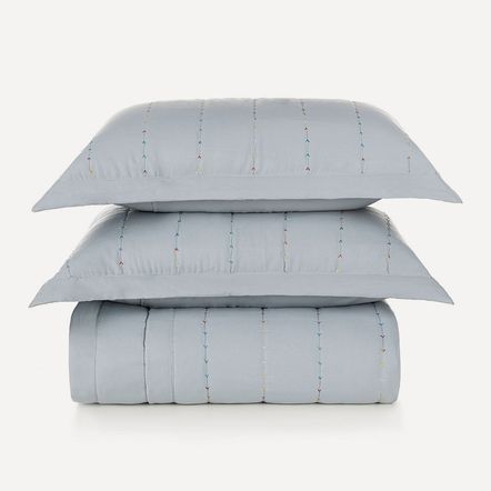 Colcha Infantil Casal com 2 Porta-travesseiros Orion Azul-Céu