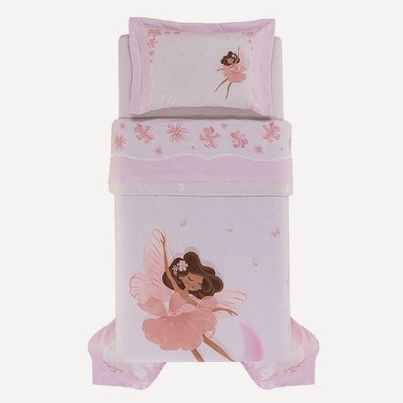 Colcha Infantil Solteiro com Porta-travesseiro 200 Fios Graciela