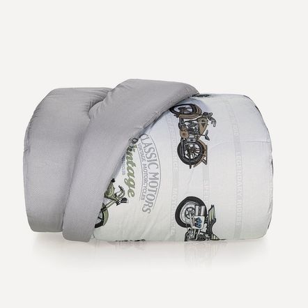 Edredom Infantil Solteiro 200 Fios 100% Algodão Motos