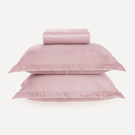 Lençol de Microfibra Solteiro com Fronha Zart Rosé
