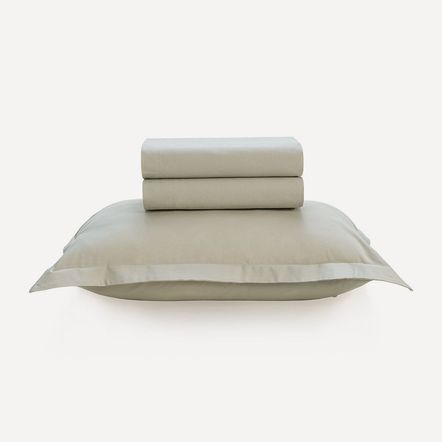 Jogo de Cama Solteiro 100% Algodão 200 Fios Tom Sálvia