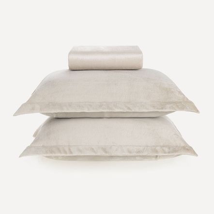 Lençol de Microfibra Casal com Fronhas Zart Bege