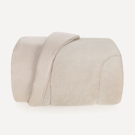Edredom Fleece 180 Fios Solteiro Zart Bege