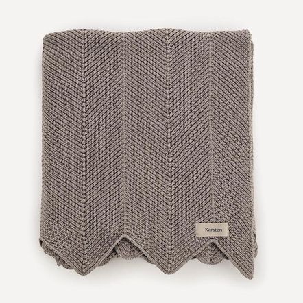 Manta Decorativa de Tricot Marlin Névoa