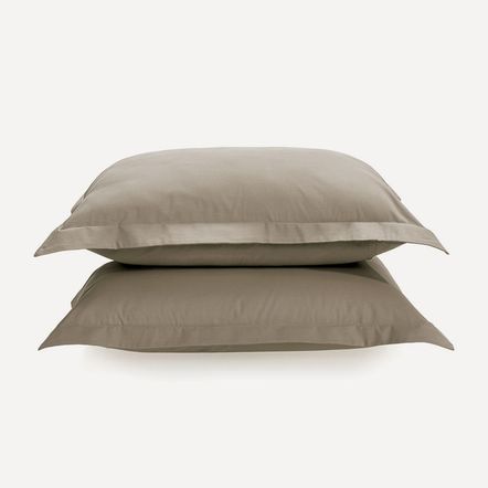 Fronha 2 Peças 200 Fios 100% Algodão Tom Grão