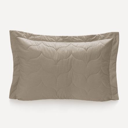 Porta Travesseiro Avulso 200 Fios 100% Algodão Tom Grão