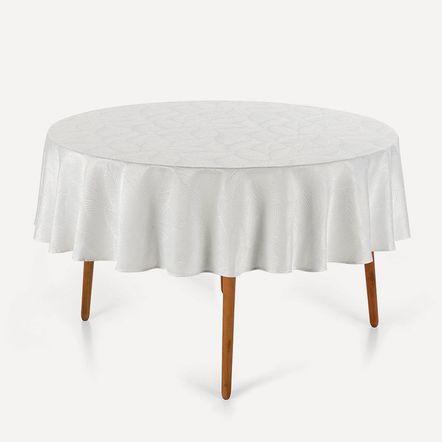 Toalha de Mesa Redonda 4 Lugares Tilia Branco
