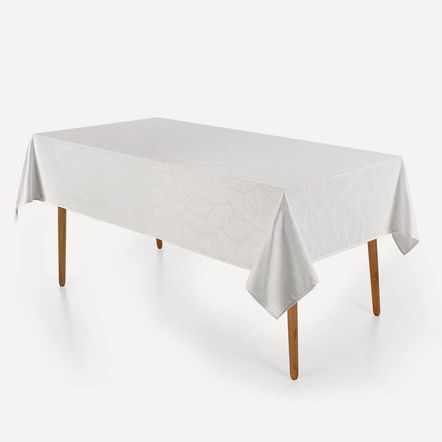 Toalha de Mesa Retangular 8 Lugares Tilia Branco