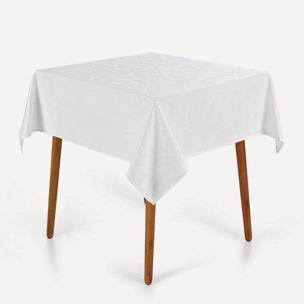 Toalha de Mesa Quadrada 4 Lugares Tilia Branco