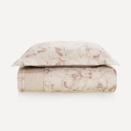 Colcha Solteiro com Porta-travesseiro 200 Fios 100% Algodão Magnólia