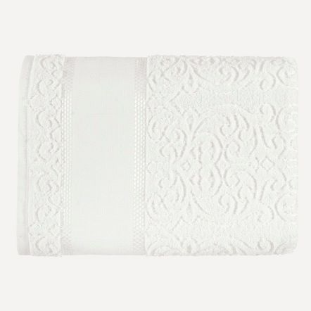 Toalha de Rosto Para Bordar Karsten Melina II Branco