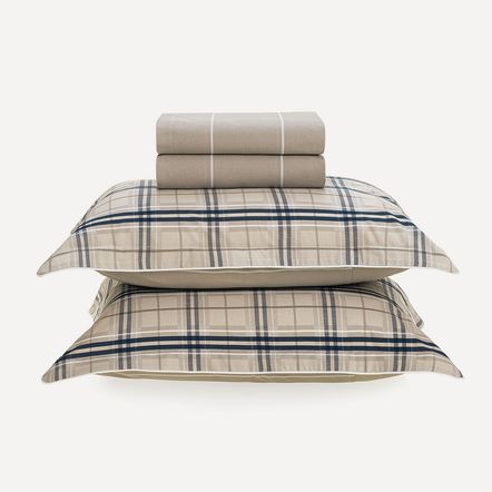 Jogo de Cama Casal 200 Fios Percal 100% Algodão Hector