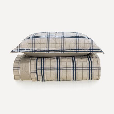 Colcha Solteiro com Porta-travesseiro 200 Fios 100% Algodão Hector