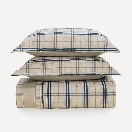 Colcha King com 2 Porta-travesseiros 200 Fios 100% Algodão Hector