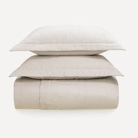 Colcha Casal com 2 Porta-travesseiros Algodão Egípcio 300 Fios Clara