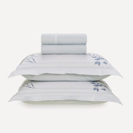 Jogo de Cama Casal 300 Fios 100% Algodão Egípcio Lise