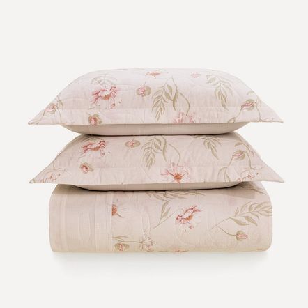 Colcha Queen com 2 Porta-travesseiros 160 Fios 100% Algodão Mai