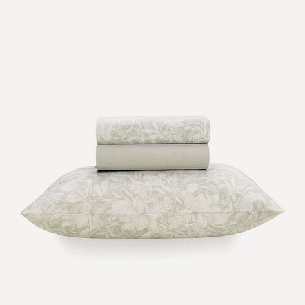 Jogo de Cama Solteiro Percal 160 Fios 100% Algodão Aisha