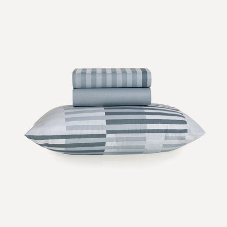 Jogo de Cama Solteiro Percal 160 Fios 100% Algodão Julian