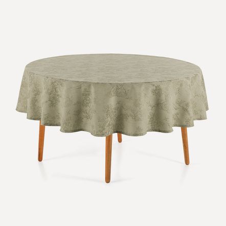 Toalha de Mesa Redonda 6 Lugares Grazia Alecrim