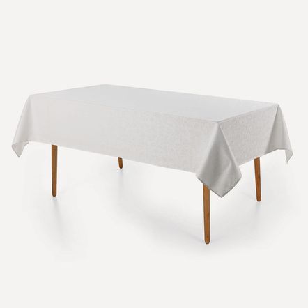 Toalha de Mesa Retangular 12 Lugares Delicata Branco