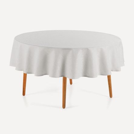Toalha de Mesa Redonda 6 Lugares Delicata Branco