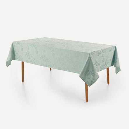 Toalha de Mesa Retangular 6 Lugares Roman Turquesa