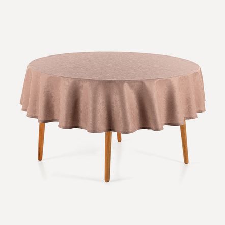 Toalha de Mesa Redonda 6 Lugares Delicata Rosa Vintage